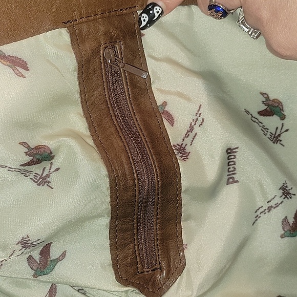 PICOR Men's Brown Leather Coat - Picture 10 of 13